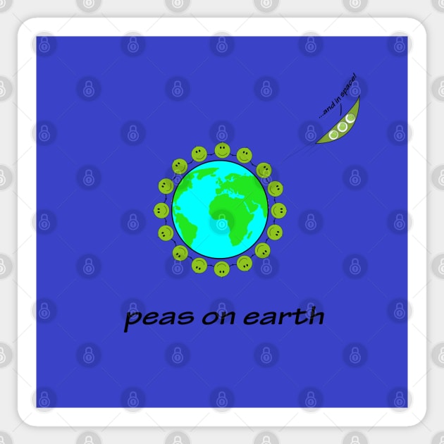 Peas on earth Sticker by shackledlettuce